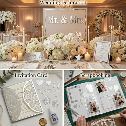 25 Sheets Metallic Silver Cardstock Paper Cardstock 8.5 x 11 Shimmer Sheets 250gsm/92lb Heavyweight Scrapbook Paper for Certificates, Invitations, Greeting Cards, Crafts, Graduations (Sliver) - color: Silver