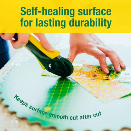 Omnigrid 360 Rotating Self-Healing Cutting Mat, 14 Inch Precision Fabric Cutting Mat with Durable Surface for Quilting, Sewing & Crafts - style: 14"