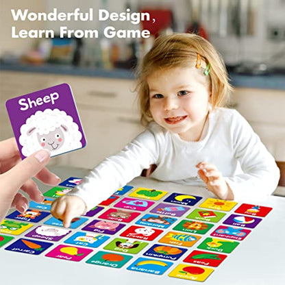 Memory Matching Game, 72 PCS First Words Matching Cards for Toddlers 36 Pairs Memory Cards Educational Toys for Preschool 4 5 6 Years Old - style: First Words