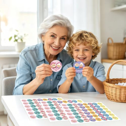480Pcs Happy Grandparents Day Stickers, Best Grandma and Grandpa Ever Party Favors Round Sticker Gifts Bags Sealing Labels for Grandparent Day Birthday Party Supplies Gifts Box Decor - style: Grandparents