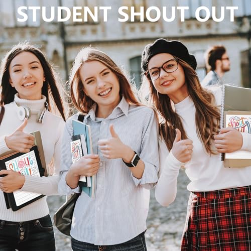 Hianjoo 100 Pcs Positive Shout Out Cards for Students Teachers Office Staff and Employees, Appreciation Recognition Reward Cards in 2 Designs for School Work Bulletin Board