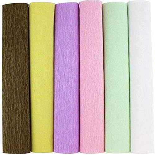 Premium Italian Crepe Paper Rolls - 8ft Length/20in Width (Donut) - color: Donut