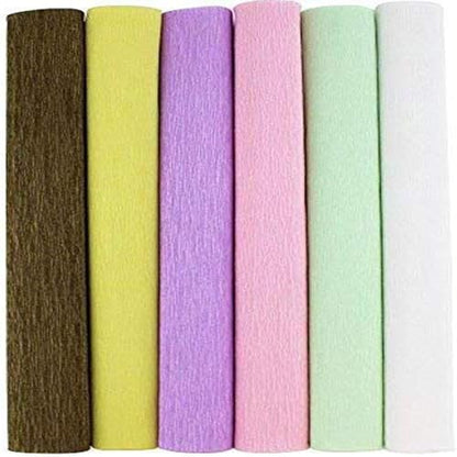 Premium Italian Crepe Paper Rolls - 8ft Length/20in Width (Donut) - color: Donut