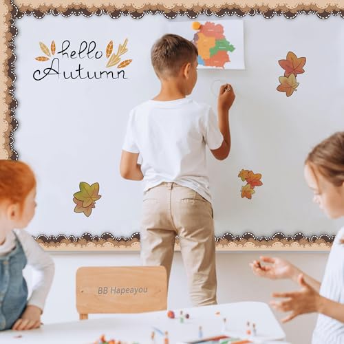 Brown Bulletin Board Border 65.6ft Classroom Blackboard Decoration for School/Office/Party