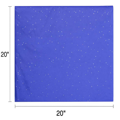 SUNCOLOR 36 Sheets Glitter Blue Tissue Paper, 20 x 20 Inch Wrapping Paper for Gift Bags, Crafts, Packaging, DIY Projects, Sparkly Shimmer Blue - color: Blue