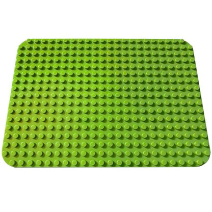 Apostrophe Games Building Block Base Plate for Large Blocks 15" x 10" (1x Light Green), Compatible with Major Brands, STEM Learning, for Ages 3+ - style: 1 x light green
