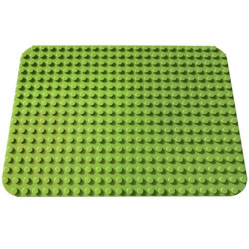 Apostrophe Games Building Block Base Plate for Large Blocks 15" x 10" (1x Light Green), Compatible with Major Brands, STEM Learning, for Ages 3+ - style: 1 x light green