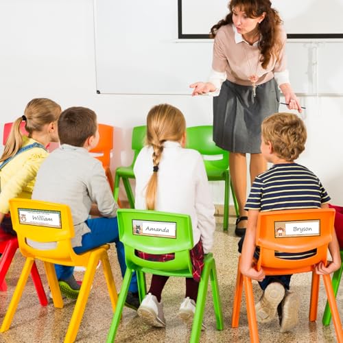 FYSUIMU 40 Pcs Woodland Friends Nameplate Woodland Animal Alphabet Name Tag Stickers Jungle Safari Forest Cartoon Back to School Self-Adhesive Name Label Decals for Students Teacher Desk Classroom