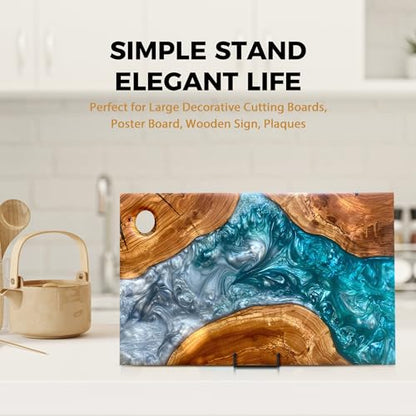 TR-LIFE 16 Inch Heavy Duty Plate Stand (2 Pack) - Metal Display Easel for Large Plates, Picture Frames, Signs, Posters, and Decorative Platters - size: 16 Inch