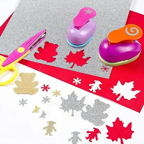 YZH Crafts Glitter Cardstock Paper, No-Shed Shimmer Glitter Papers, Cut Craft and DIY Projects Card stock, Sparkly Paper for Card Making, 12 x 12 Inch, 10 Sheets, 250 GSM (Sliver)