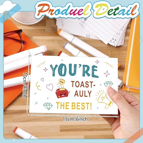 Toast-Ally The Best Recognition Reward Cards, 4 x 6 Inch Positive Shout Out Cards, Multicolor, Fill-in-the-Blank Format, 120 Count - style: Pattern 2