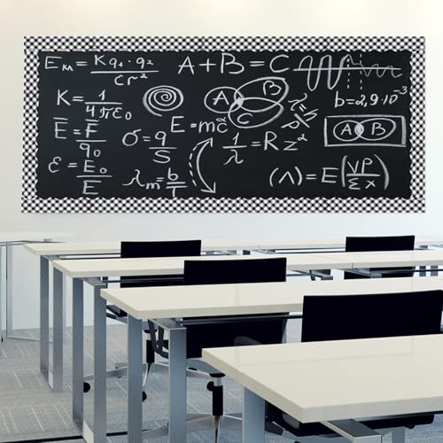 Containlol Classroom Borders for Bulletin Board, 118 ft Black and White Scalloped Trim Bulletin Board Boarders for Home Office Classroom Wall Chalkboard Decoration - style: Black and White Style