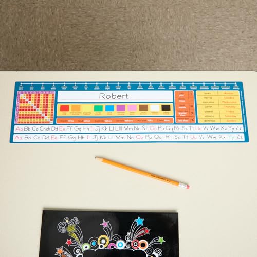 Really Good Stuff Dual Language Desktop Helpers Intermediate, Vinyl, Self-Adhesive - Set of 24 - color: Spanish & English
