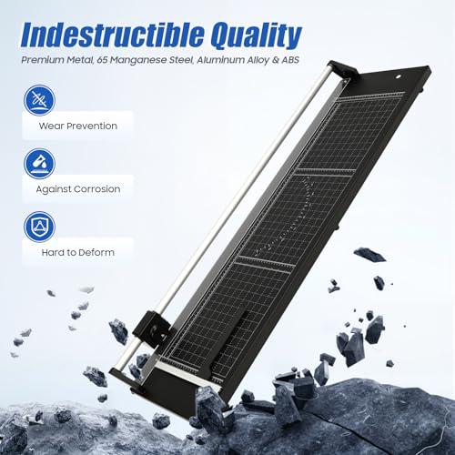 36 Inch Rotary Trimmer Paper Cutter,Rotary Paper Cutter Paper Trimmer for Crafting & Scrapbooking Supplies for A4 Cardstock Photo Label with Precise Positioning - color: 36 Inches