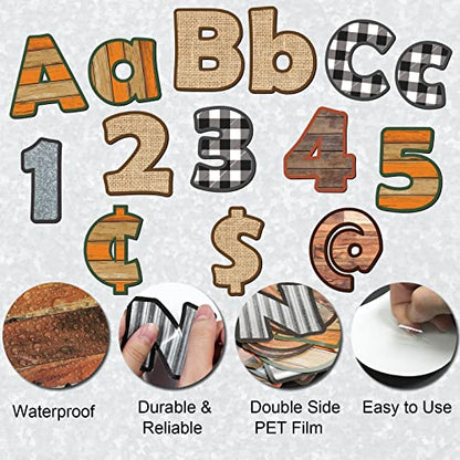 230pcs Letters Combo Pack Set, Fall Thanksgiving Classroom Alphabet Letters Numbers Bulletin Board Block Decor Accents Cutouts for Students Kids - style: Fall