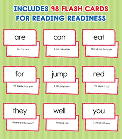 Carson Dellosa 102 Basic Sight Words Flash Cards Kindergarten, Flashcards for Kids Ages 6 and Up, Phonics and Vocabulary Kindergarten Learning Activities