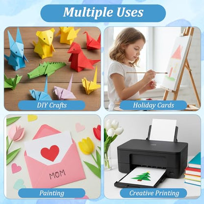 100 Sheets 8.5" x 14" White Cardstock, 65lb/180gsm Legal Size Card Stock Printer Paper Heavyweight Cardstock for Arts Crafts, DIY Cards, Invitations, Menus, Brochures, Posters