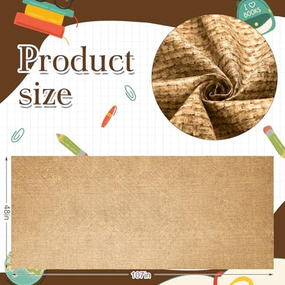 Mindsoft Bulletin Board Paper 48'' x 107'' Bulletin Boards Fabric for Classroom Back to Shcool Classroom Wall Background Decor Board Decor Pillows Curtains Crafts(1 Pc,Burlap) - style: Burlap