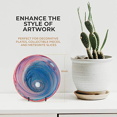 TR-LIFE Plate Stands for Display - 3 Inch Plate Holder Display Stand + Metal Frame Holder Stand for Picture, Decorative Plate, Book, Photo Easel (2 Pack) - size: 3 Inch