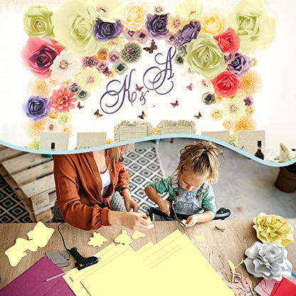 24 Sheets Yellow Cardstock 8.5 x 11 Thick Paper, Goefun 80lb Card Stock Printer Paper for Invitations, Menus, Wedding, DIY Cards - color: yellow