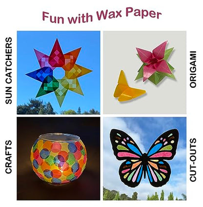 Translucent Wax Paper, Kite Paper, Glassine Papers. Suitable for Making Window Stars, Waldorf Stars (Classic, 6 x 6 inch) - color: Classic, 6 x 6 inch