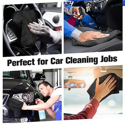 Tanlade Cleaning Cloth Dry Erase Cloth Cleaning Rags Reasonable Kitchen Towels Microfiber Towels Cars Wash(6 x 6 Inch,Black,30 Pcs) - color: Black, size: 6 x 6 Inch
