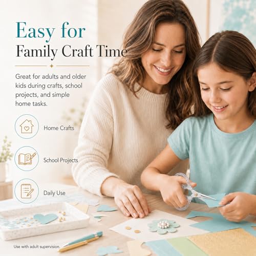 Aesthetic Clear Acrylic Scissors, 6.3" Craft Shears with Sharp Stainless Steel Blades for Home Office & School, Cute Stationery Tools for Bullet Journaling, Scrapbooking & Gift Wrapping - color: Transparent