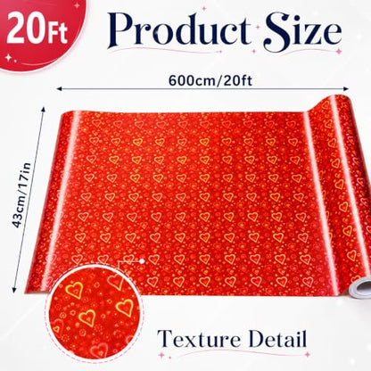 Red Iridescent Bulletin Board Paper Roll,17"x20 Ft Bulletin Board Background Paper Roll,Fade Resistant Wrinkle Resistant Poster DIY Crafts Papers Glitter Wallpaper Classroom Office Home Dec - color: red