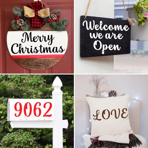 BAMIDELE 3 Inch Alphabet Letter Stencils for Painting, 66 Pcs Reusable Plastic Calligraphy Letter Stencils and Numbers Template Kit for Painting on Wood, Chalkboard, Fabric, Door Porch, Wall Art - size: 3 Inch