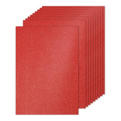 PATIKIL 10 Sheets Bright Red Glitter Cardstock Paper, A4 250gsm Rectangle Premium Sparkly Paper Craft Cardstock Paper for Scrapbook Card Making DIY Art Projects Wedding Party - color: Bright Red, size: A4