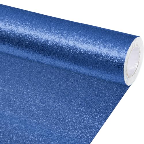 gisgfim 16" x20ft Glitter Bulletin Board Paper Roll Sparkle Color Bulletin Board Background Poster Paper Non Fading Gift Wrapping DIY Art Crafts for Office Classroom Decoration, Navy Blue - color: Navy Blue