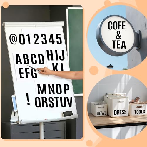 1500 Pcs Letter Stickers Vinyl Mailbox Numbers and Letters, 30 Sheets Large Alphabet Number Stickers Self-Adhesive Waterproof Sticker Letters for Window Vehicle Bulletin Poster Board (Black, 2 Inch) - color: Black, size: 2 Inch