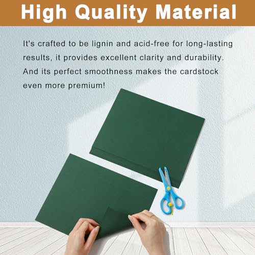 Silunkia 28 Sheets Christmas Green Shimmer Cardstock 8.5 x 11 Craft Paper, 92lb Premium Paper Card Stock for DIY Cards Making, Anniversaries, Wedding Invitations, Greeting Cards - color: Green, size: 28 Sheets