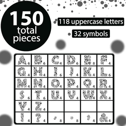 150 PCS Large 7" Font Bulletin Board Letters and Punctuation Set, Composition Classroom Alphabet Cutout for Bulletin Board Display Home School Educational, A Great Helper to Inspire Students' Learning - style: Black White