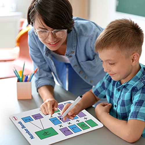 Dry Erase Multiplication Chart Whiteboard, 9" x 12" Multiplication Table Double-Sided Times Table, Math Manipulatives White Board for Kids Students, Classroom and Home, Small White Board Dry Erase - style: Multiplication