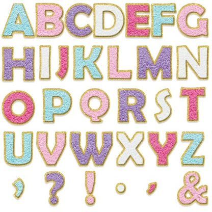 150 PCS Large 6" Bulletin Board Letters Set, Preppy Patch Party Pastel Classroom Alphabet Cutout Letter for Bulletin Board Display Home School, A Great Helper to Inspire Students' Learning Interest - style: Pastel Patch