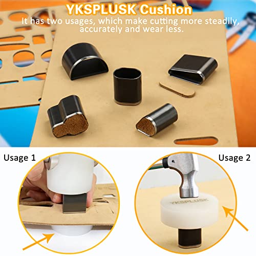 40 Pieces Leather Hole Punch Tool, Multiple Shapes Hole Punch Set for Belts, Leather Cutting Dies Kit with Storage Case & Mat, Hollow Punch Cutter Tool for Handmade DIY Crafts - size: 39 Style