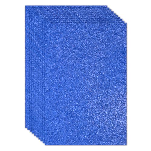 PATIKIL 2mm(1/10") Thick Adhesive Glitter Foam Sheet 16x24inch(40x60cm) Dark Blue, EVA Shiny Foam Board for Craft, 6 Pcs - color: Dark Blue