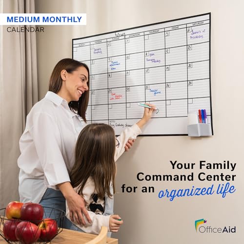 Large Dry Erase Calendar for Wall 24x36, Giant Family Office Big Reusable, Monthly Planner Erasable Month, Rolled Whiteboard White Board, 36x24 Calendar Dry Erase for Undated Wall Large Classroom - size: Medium (24 x 36 inch)