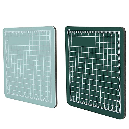 2pcs 8x8cm Mini Cutting Mat, Self Healing PVC Pad for DIY Craft, with Non Slip Surface for Writing Painting Carving