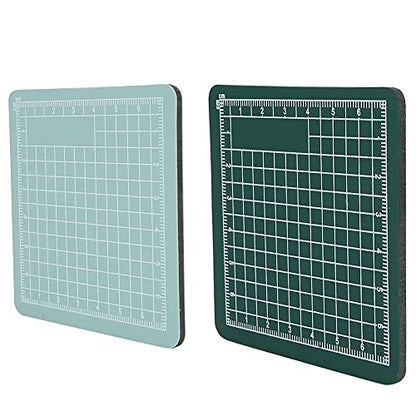 2pcs 8x8cm Mini Cutting Mat, Self Healing PVC Pad for DIY Craft, with Non Slip Surface for Writing Painting Carving