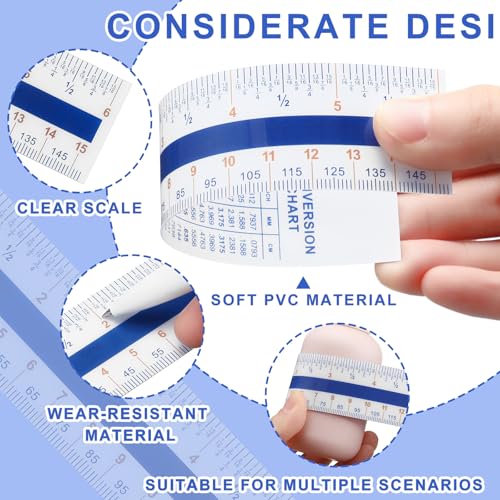 Kingdder 12 Pack Hardware Measuring Plastic Rulers, 15cm Bendable Plastic Rulers, Clear Easy-Read Markings with CM/MM to Inch Conversion Chart, for Classroom Office Home Handicraft