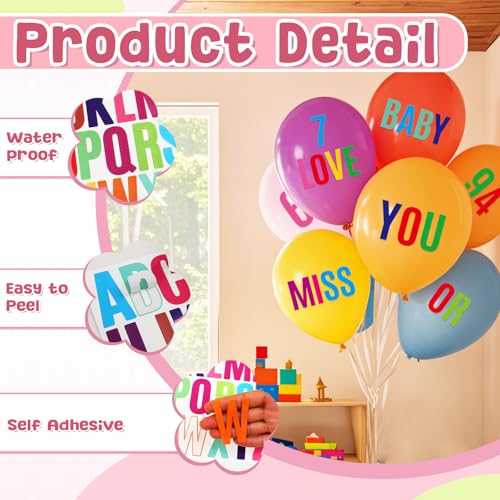 414Pcs Letter Stickers Alphabet Stickers 15 Sheets 2 Inch Vinyl Letter Sticker Self Adhesive Alphabet Number Stick on Sticker for Scrapbook Classroom Craft Window Bulletin Board Sign Mailbox Numbers - color: Colorful