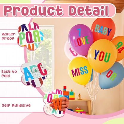 414Pcs Letter Stickers Alphabet Stickers 15 Sheets 2 Inch Vinyl Letter Sticker Self Adhesive Alphabet Number Stick on Sticker for Scrapbook Classroom Craft Window Bulletin Board Sign Mailbox Numbers - color: Colorful