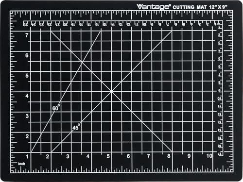 Dahle Vantage 10670 Premium Self-Healing Cutting Mat, 9"x12", 1/2" Grid, 5 Layers for Max Healing, Perfect for Crafts & Sewing, Black - color: Black, size: 12"L x 9"W