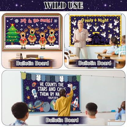 Outer Space Bulletin Board Roll Non-Woven Fabric Poster 15.7" x65.6ft - color: Outer Space, size: 787.2" x 15.7"