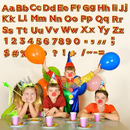 266 Pcs Letters Combo Pack Set Bulletin Board Letter Circus Carnival Letters and Number Accents for Kids Bulletin Board Display Home School Classroom Decor - style: Circus Carnival