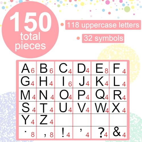 150 PCS Large 6" Bulletin Board Letters Set, Composition Pastel Classroom Alphabet Cutout Letter for Bulletin Board Display Home School, A Great Helper to Inspire Students' Learning Interest - style: Composition