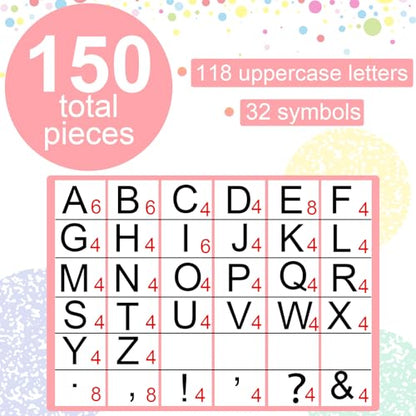 150 PCS Large 6" Bulletin Board Letters Set, Composition Pastel Classroom Alphabet Cutout Letter for Bulletin Board Display Home School, A Great Helper to Inspire Students' Learning Interest - style: Composition