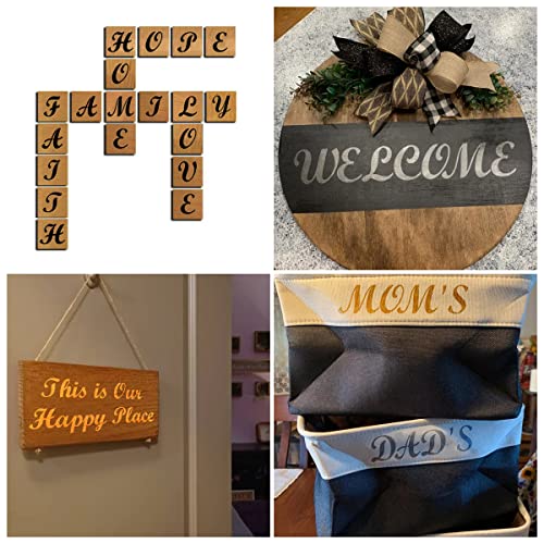 4 Inch Alphabet Letter Stencils for Painting - 70 Pack Letters and Numbers Stencil Templates with Signs for Painting on Wood, Reusable Letter and Number Stencils for Chalkboard Wood Signs & Wall Art - size: 4 Inch